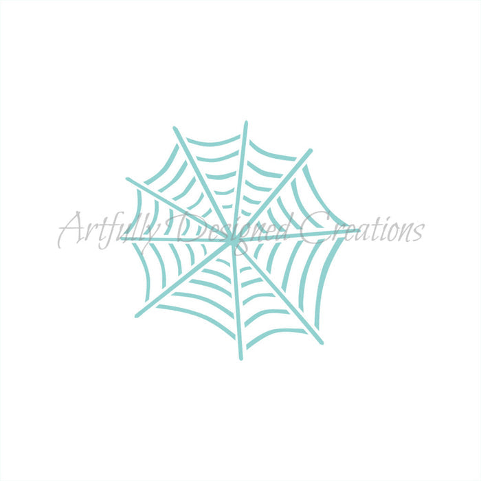 Whimsical Spider Web with Spider Stencil
