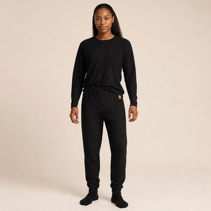 WHISTLER 100% Organic Cotton Fleece Leggings Long Johns Thermal Pants (99%-100% Biodegradable)