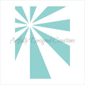 Wide Sunburst Stencil