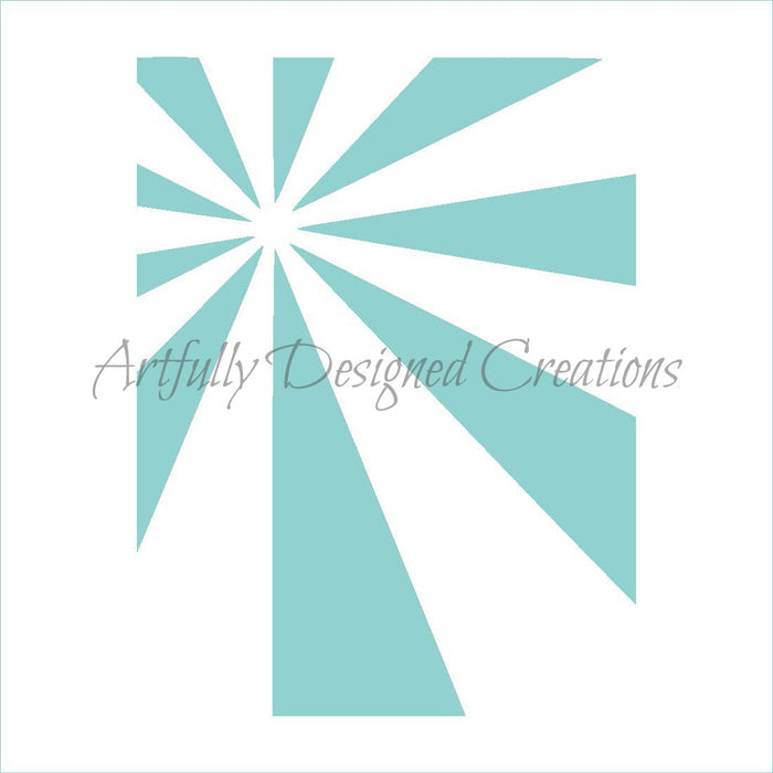Wide Sunburst Stencil