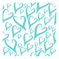 Wonky Hearts Outline BG Stencil