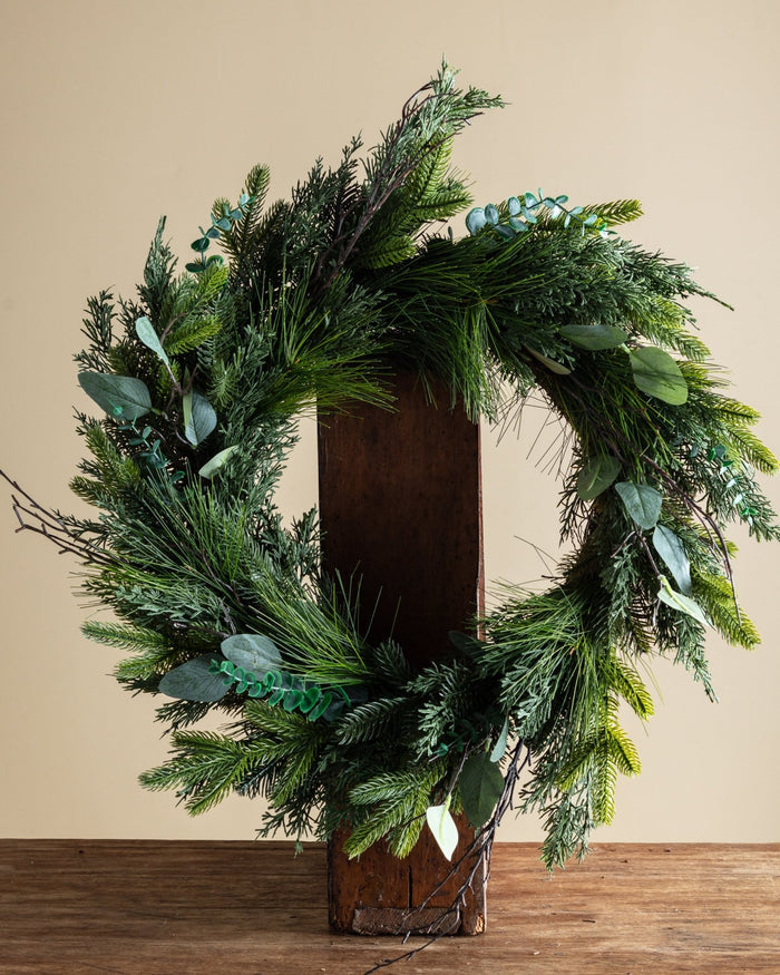 Woodland Pine, Eucalyptus & Laurel Wreath - Lone Fox