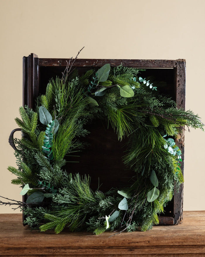 Woodland Pine, Eucalyptus & Laurel Wreath - Lone Fox