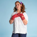 elastic-free organic linen gloves