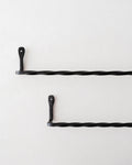 Wrought Iron Twisted Towel Bars - Lone Fox