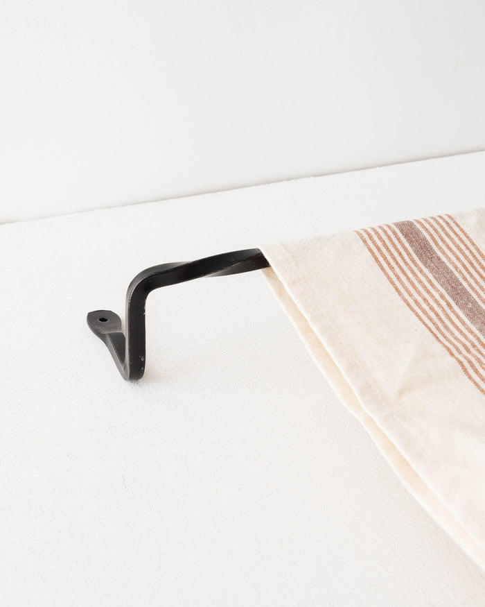 Wrought Iron Twisted Towel Bars - Lone Fox