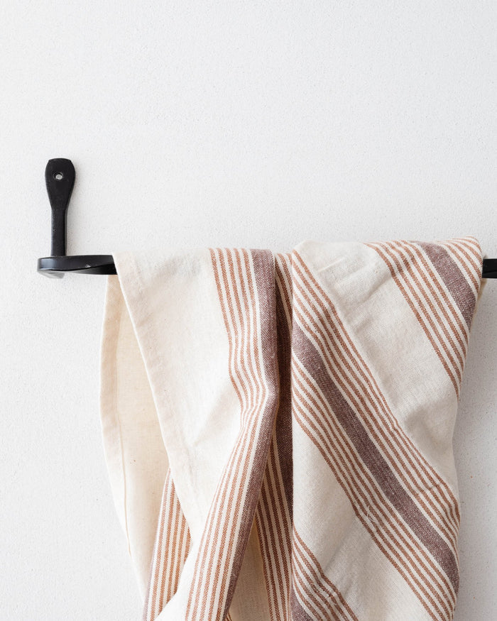 Wrought Iron Twisted Towel Bars - Lone Fox