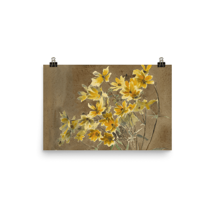 "Yellow and Orange Flowers" Art Print - Lone Fox