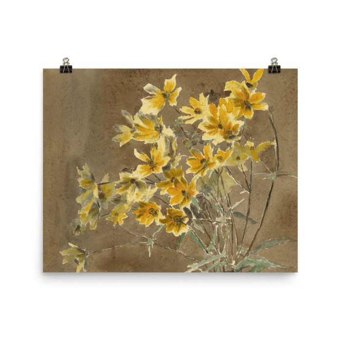 "Yellow and Orange Flowers" Art Print - Lone Fox