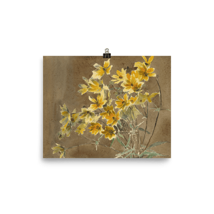 "Yellow and Orange Flowers" Art Print - Lone Fox