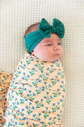 YELLOW PEACH FLORAL | SWADDLE