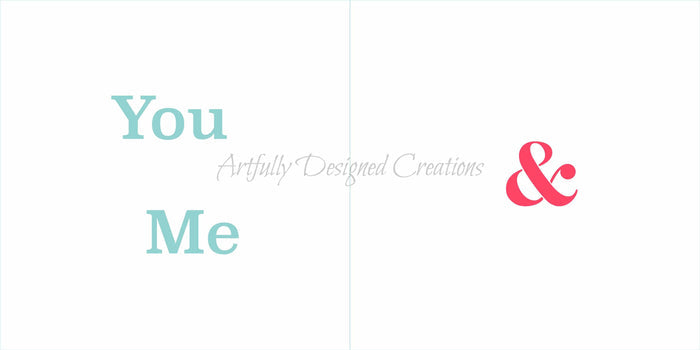 You and Me Stencil
