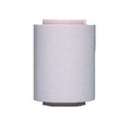 A cylindrical white wall sconce with a simple, minimalistic design, much like the clean lines of ZEBRA 800015-800 Card Cleaner Tape Roll.